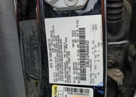 2016 Lincoln Mkz Hybrid from USA, damaged, VIN 3LN6L2LU9GR606432